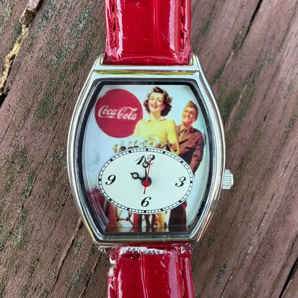 Vintage Coca Cola Watch Head CC128 WWII Soldier Art Untested Parts Repair